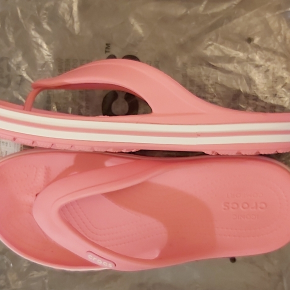CROCS 11W Hot Pink Lemonade Bayaband Flip -PAYPAL PAYMENT ONLY!!! - Picture 3 of 7